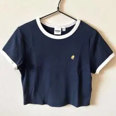 GU HARIBO コラボ リンガーTシャツ ネイビー XL
