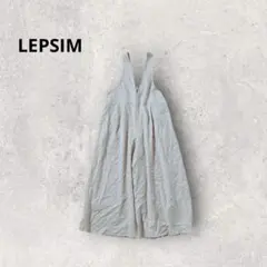 レプシィム サロペット ゆったり スエード調 ワイドパンツ ストレッチ シンプル