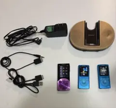ウォークマン3台　スピーカー　コード類　まとめのサムネイル