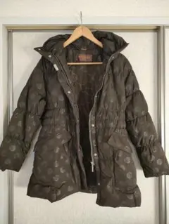 BALMAIN　ダウンジャケット　コート　ブラウン　ドット