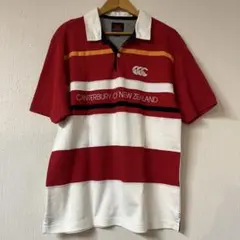 CANTERBURY ラガーシャツ ポロシャツ半袖　 カンタベリー レッドのサムネイル