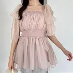 リボン取り外し可/ビスチェチュニック NICE CLAUP