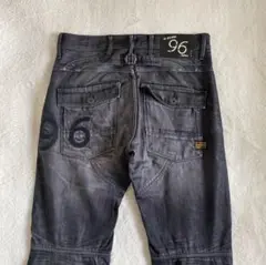 G-STAR RAW デニム　バイカーパンツ　96 シンチバック　ブラック　33