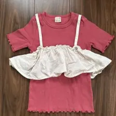 petit main キャミソール重ね着風Tシャツ 110cmのサムネイル