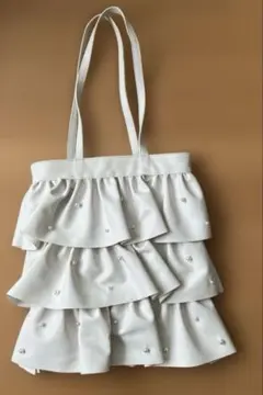 パール付きフリルバッグ