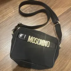 MOSCHINO モスキーノ ボディバッグ ウエストバッグ ゴールド金具ロゴ
