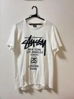 STUSSY ワールドツアー Tシャツ 白のサムネイル