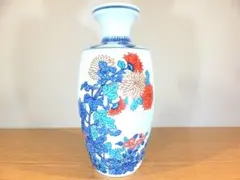 河本礫亭 京焼 平安 陶器 花瓶 桃の絵柄 染付 磁器 - メルカリ