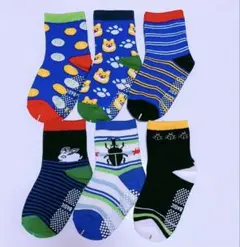 6足セット男の子靴下 14-17cm コットン通学通園 キッズソックス 652号