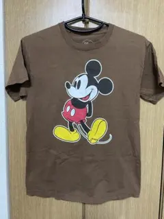 ディズニー ミッキーマウス Tシャツ ブラウン