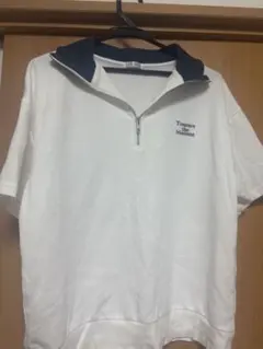 COLZA ハーフジップ 半袖 Tシャツ 　ネイビー
