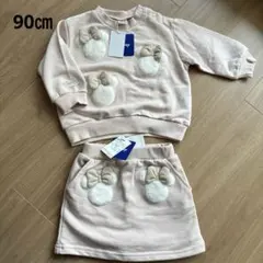 【新品タグ付き】Petit main/ディズニー/ミニーセットアップ/90cm