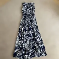 花柄ノースリーブマキシドレス　rienda