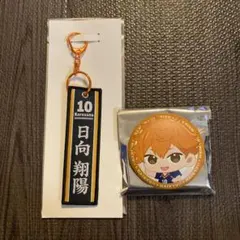 ハイキュー　タイトーくじ　日向翔陽 フライトタグ＆ふわふわ缶バッジ