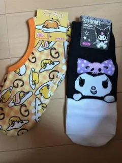 キャラクター　靴下　ぐでたま　クロミ　kuromi ソックス　サンリオ