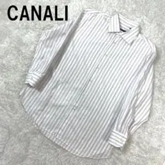 CANALI カナーリ 長袖シャツ 白 コットン100％ 43/17 B4638のサムネイル