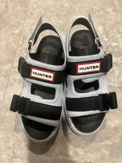 HUNTER スポーツサンダル 厚底 ブラック ブルーのサムネイル