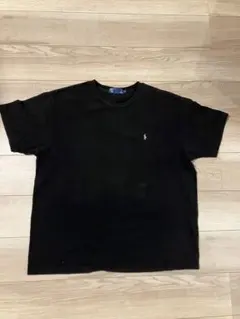 90s USA製　ラルフローレン　Tシャツ　ブラック　鹿の子　XL