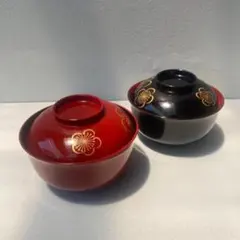 お椀　漆塗り 漆芸　漆器　 2客セットのサムネイル