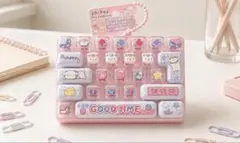ひつじ キーボード キーホルダー ピンク