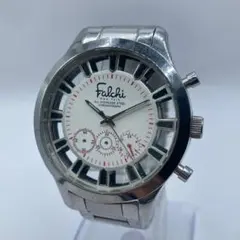 【ジャンク品】Falchi ファルチ クロノ ラウンド シルバー