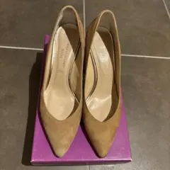モードエジャコモ　MEDA スエードパンプス　キャメル