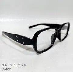 伊達メガネ 男女兼用 UVカット 新品 ブラックTR90 y2k 黒縁　C
