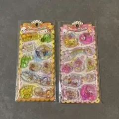 キラキラウォーターシール　なっとうちゃん　フワフワらびちゃん　2点セット