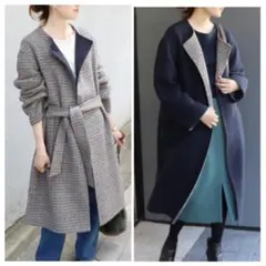 【SLOBE IENA】スローブイエナ ベルト付リバーシブルコート