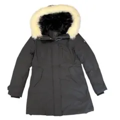 GUESS ダウンコート レディース 黒 ロング フード ファー 防寒 冬