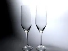 【ボヘミアングラス】　ペア・シャンパンフルート　クリスタルグラス　数量追加可能