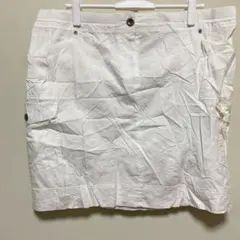 カーゴミニスカート ワークスカート ホワイト 白 カジュアル レディース