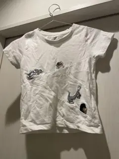 Tom and Jerry 刺繍 Tシャツ ホワイト　トムジェリ　120のサムネイル