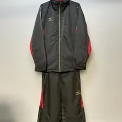【美品】Mizuno トレーニングウェア Lサイズ 黒/赤