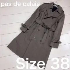 ☆pas de calais☆ロングコートトレンチコート　ヘリンボーン　ベルト♡のサムネイル