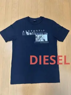 【美品】DIESEL ブラックTシャツ 黒 メンズ ロゴ ディーゼル