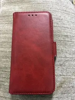 赤 手帳型ケース iPhone用 カードポケット付き