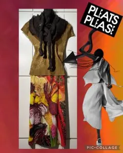 ISSEY MIYAKE プリーツプリーズ 水玉透かし柄フリル袖 - メルカリ