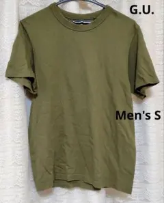 G.U. メンズ 半袖Tシャツ カーキ Sサイズのサムネイル