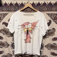 80s ビル・ザ・キャット Tシャツ 染み込み usa製