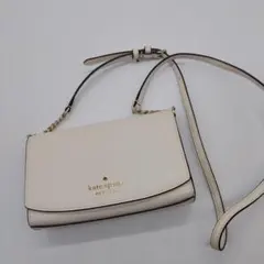 美品　ケイトスペード　ショルダーバッグ　白　チェーン