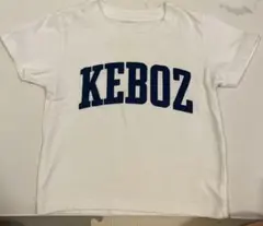 KEBOZ Tシャツ ホワイト ロゴプリント