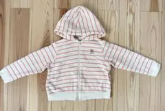 familiar ストライプ フード付きトレーナー 110