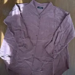 グリーンレーベルリラクシング　FXオープンカラーシャツ　長袖　赤茶　ブラウン　F