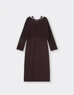 GU 2ピースニットキャミソールワンピース