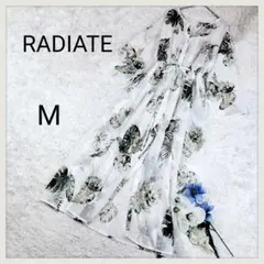RADIATE 羽根 ボタニカル シアー ウエストマーク ロング ワンピース M