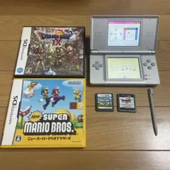 ニンテンドーDS Lite 本体 シルバー ソフト2本付き ※充電器なし