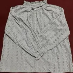 オーバーレース ブラウス ミント サマンサモスモス 花柄 刺繍レース