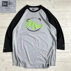 も*ん様 ニューエラ ラグラン 7分袖 Tシャツ グレー×ブラック Lのサムネイル