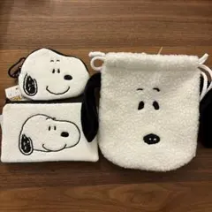 韓国　DAISO ダイソー　スヌーピー　ポーチ3個セット